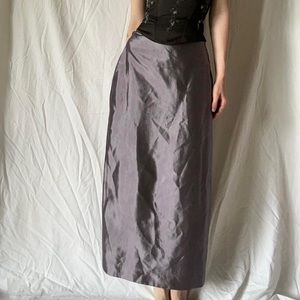 LILAC IRIDESCENT 90s PROM MAXI SKIRT